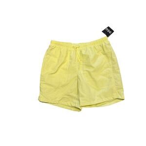 DSG Mens 6” Rec Shorts Size L Yellow Pulse Water Repellent Lightweight Gym Swim